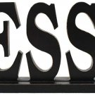 Wooden Cutout Freestanding texture Blessed Tabletop Decor, 16.5" X 5" Black Wooden Cutout Freestanding texture Blessed Tabletop Decor, 16.5" X 5" Black
