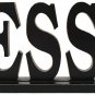Wooden Cutout Freestanding texture Blessed Tabletop Decor, 16.5" X 5" Black