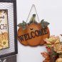 Welcome Pumpkin Sign Wood Wall D&Atilde;&copy;cor Autumn Fall Harvest Halloween Thanksgiving