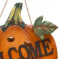 Welcome Pumpkin Sign Wood Wall D&Atilde;&copy;cor Autumn Fall Harvest Halloween Thanksgiving