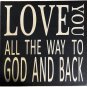 Rustic Box Sign Decor with Saying Wood Plaque Hanging Wall Art Sign Love you all