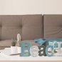 Rustic Wood Beach Sign Decorative Cutout Word Sign Wall Decor, Multicolor Wooden