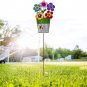 Flower Garden Stake Decorative Flower Yard Stake Flower Pot Decor Metal Yard Art