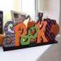 Halloween Wood Spooky Sign for Home Decor, Decorative Wooden Cutout Spooky Word