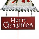 Merry Christmas Garden Stake Decor Christmas Tree Yard Stake, Outdoor Metal Chri