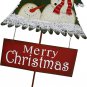 Merry Christmas Garden Stake Decor Christmas Tree Yard Stake, Outdoor Metal Chri