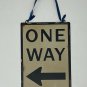 Rustic metal One Way Sign Weather/Fade Resistant, Easy Mounting, 5.8” x 8.1”