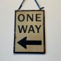 Rustic metal One Way Sign Weather/Fade Resistant, Easy Mounting, 5.8&acirc;�� x 8.1&acirc;��