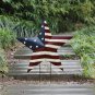 4th of July Metal Barn Star Yard Sign Outdoor Lawn Decor, Patriotic US Flag Star