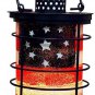 Patriotic Decorative Lantern Metal and Glass Candle Holder for July 4th Home...