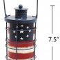 Patriotic Decorative Lantern Metal and Glass Candle Holder for July 4th Home...