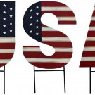 4th of July Metal USA Letter Yard Sign Outdoor Lawn Decor Patriotic OutdoorStake 4th of July Metal USA Letter Yard Sign Outdoor Lawn Decor Patriotic OutdoorStake