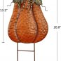 Pumpkin Garden Stake Metal Pumpkin Yard Sign Fall Decor 20 inch H, Orange