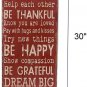Family Rules Wall Plaque with Sayings Rustic Wood Wall Decor Sign 30 x 12 x 0.25