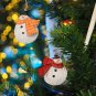Christmas Hanging Ornament Metal Snowman Decor Set of 4, 4X3.5 Inch Rustic Chris