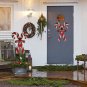 Christmas Candy Cane Garden Stake, Metal Candy Cane Welcome Sign Wall Decor, 27"