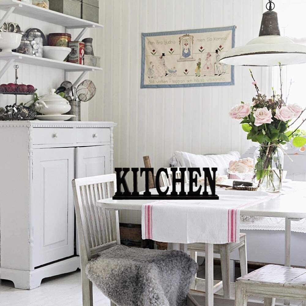Wooden Letter Sign Decorative Freestanding Wood Sign for Home Decor  Cutout Wood