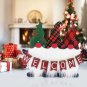 Christmas Gnome Welcome Sign Christmas Table Decorations Santa Gnome Wooden Sign