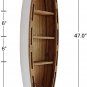 Solid Wood Boat 3-Tier Shelves Bookcase Decor 47&acirc;��H Nautical WoodBoat Decoration