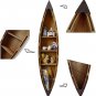 Solid Wood Boat 3-Tier Shelves Bookcase Decor 47&acirc;��H Nautical WoodBoat Decoration
