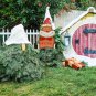 Christmas Reindeer Garden Stake Decor, Metal Jingle Bell Reindeer Garden Stake O