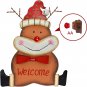 Christmas Reindeer Garden Stake Decor, Metal Jingle Bell Reindeer Garden Stake O