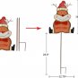 Christmas Reindeer Garden Stake Decor, Metal Jingle Bell Reindeer Garden Stake O