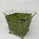 Decorative Rustic Pots Hand-painted metal bucket insert Square Planter Box Set