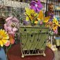 Decorative Rustic Pots Hand-painted metal bucket insert Square Planter Box Set