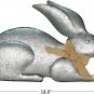 Metal Bunny Decor Spring Easter Bunny Rabbits Outdoor Garden yardStatue Set of 2