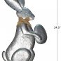Metal Bunny Decor Spring Easter Bunny Rabbits Outdoor Garden yardStatue Set of 2