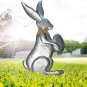 Metal Bunny Decor Spring Easter Bunny Rabbits Outdoor Garden yardStatue Set of 2