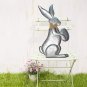 Metal Bunny Decor Spring Easter Bunny Rabbits Outdoor Garden yardStatue Set of 2