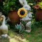 Metal Sunflower Garden Stakes 3 Pack Decor Yard Art In-outdoor dooryard patio