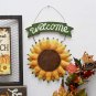 Metal Sunflower Welcome Sign Hanging Sunflower Wall Decor Spring Sunflower Decor