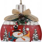 Rustic Christmas Sign Snowman Decor Wreath Hanging with Bow Berries Pine Cone, R Rustic Christmas Sign Snowman Decor Wreath Hanging with Bow Berries Pine Cone, R