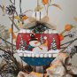 Rustic Christmas Sign Snowman Decor Wreath Hanging with Bow Berries Pine Cone, R