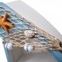 Set of 2 Wooden Nautical Boat Display Shelf Beach Theme Table Decor StandingBoat