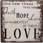 Rustic Love Sign Decor 15x15" Primitive Wooden Sign Hanging Decoration Wooden...