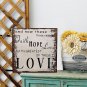 Rustic Love Sign Decor 15x15" Primitive Wooden Sign Hanging Decoration Wooden...