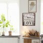 Rustic Love Sign Decor 15x15" Primitive Wooden Sign Hanging Decoration Wooden...