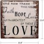 Rustic Love Sign Decor 15x15" Primitive Wooden Sign Hanging Decoration Wooden...
