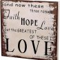 Rustic Love Sign Decor 15x15" Primitive Wooden Sign Hanging Decoration Wooden...