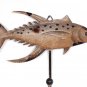 Metal Fish Hook Wall Decor Key Holder, Towel Apron Hook Decorative Wall Hanger L