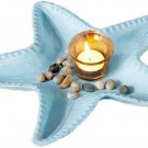 Resin Starfish Tray Decorative Centerpiece Bowl Coffee Table Mantle Decor Aqua