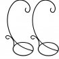 2 Pack 18" H Ornament Display Stand, Black Iron Glass Ball Ornament Holder Stand