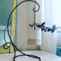 2 Pack 18" H Ornament Display Stand, Black Iron Glass Ball Ornament Holder Stand