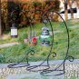2 Pack 18" H Ornament Display Stand, Black Iron Glass Ball Ornament Holder Stand
