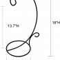 2 Pack 18" H Ornament Display Stand, Black Iron Glass Ball Ornament Holder Stand