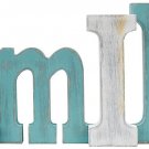 Multicolor Wooden Family Word Sign Freestanding Block Letters Wall Mounted...